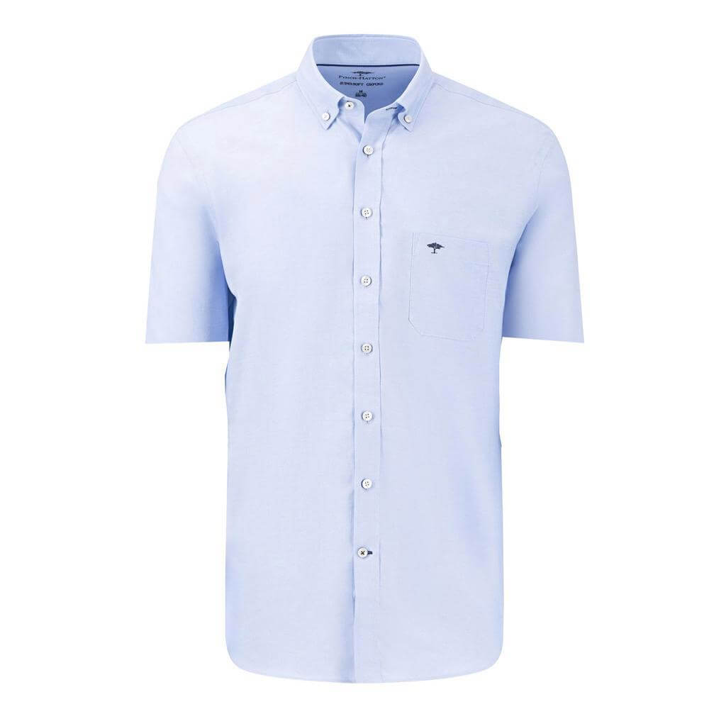 Fynch-Hatton Short Sleeved Oxford Button Down Shirt